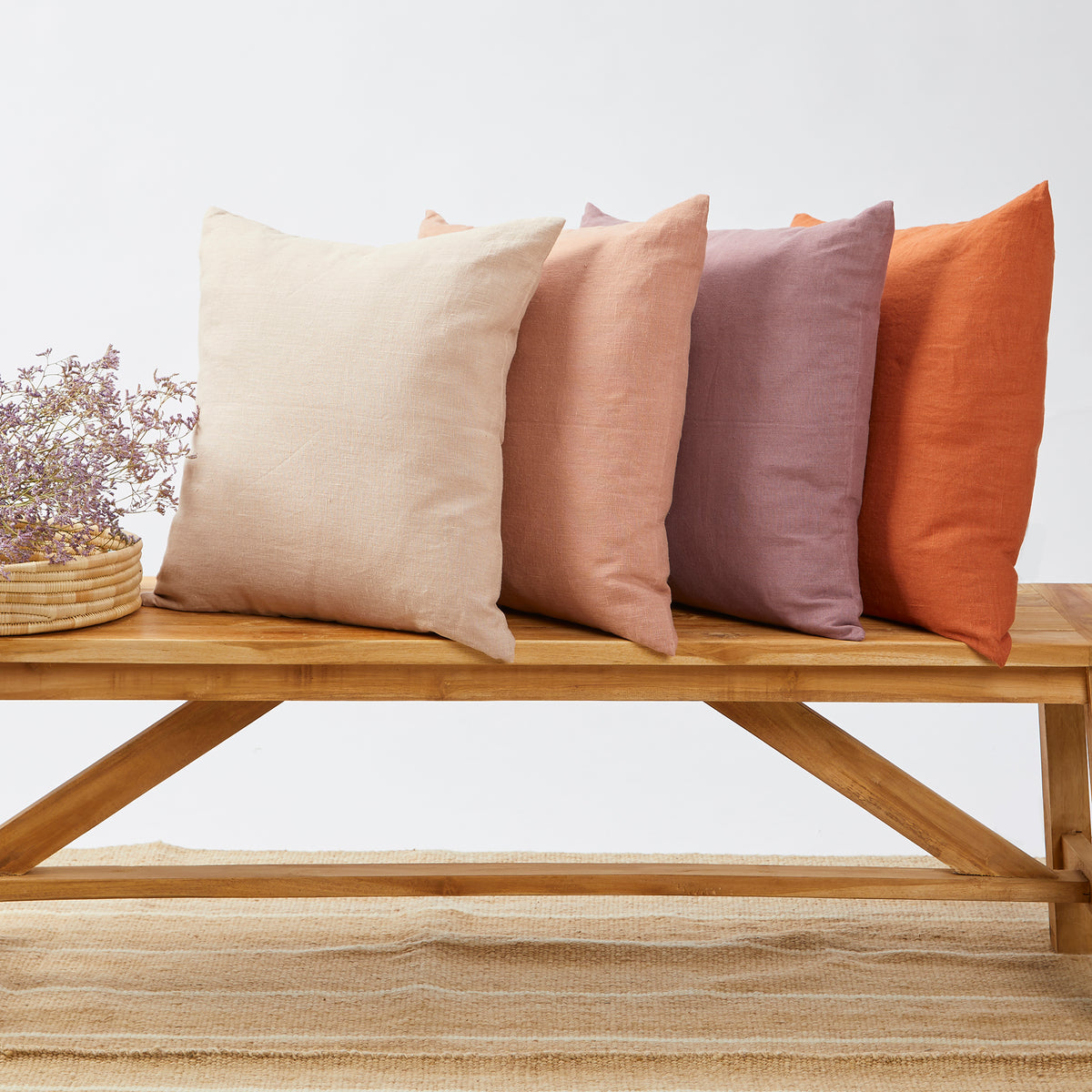Linen pillowcase 50x50 cm Terracotta By Native