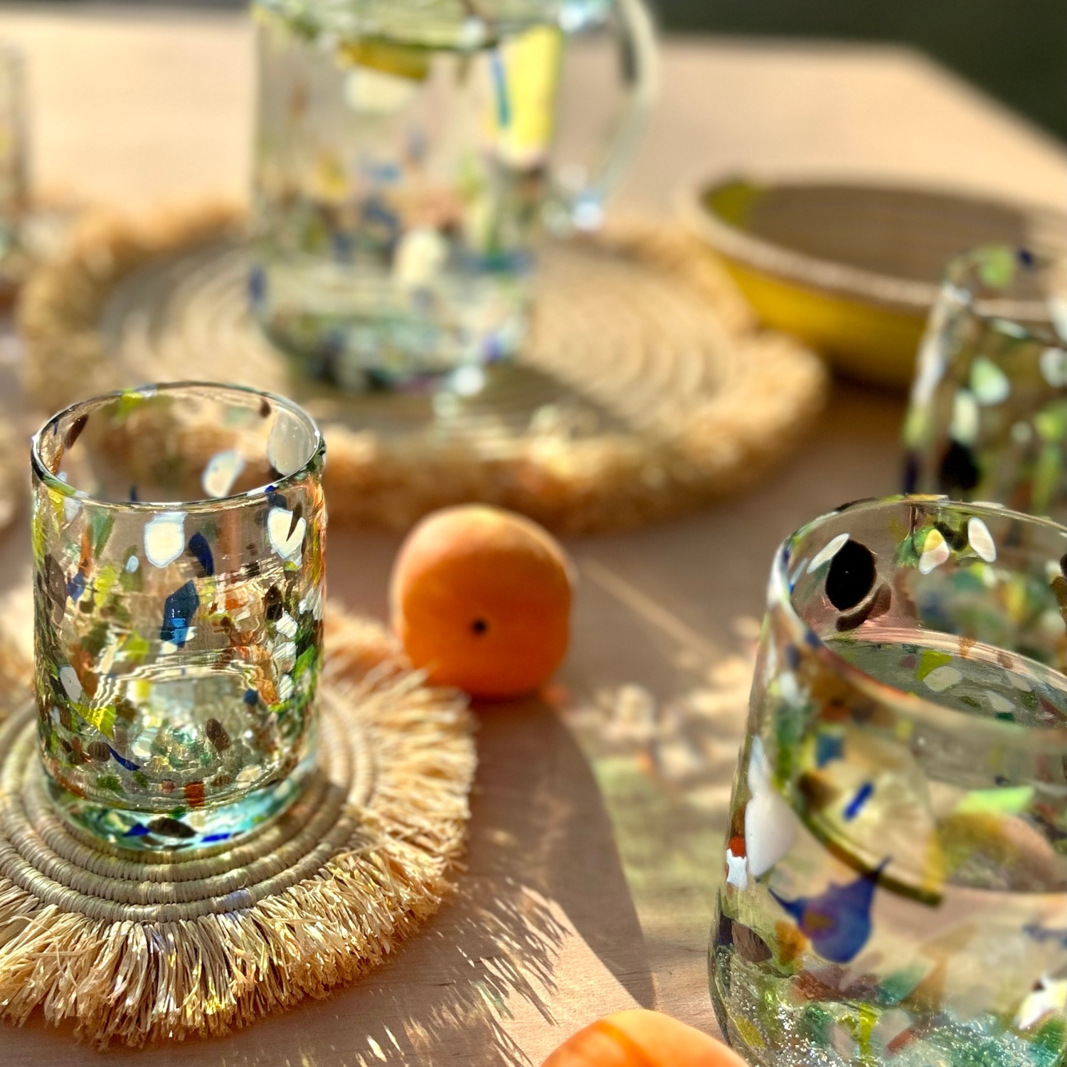 Terrazzo glasses in the light - By Native