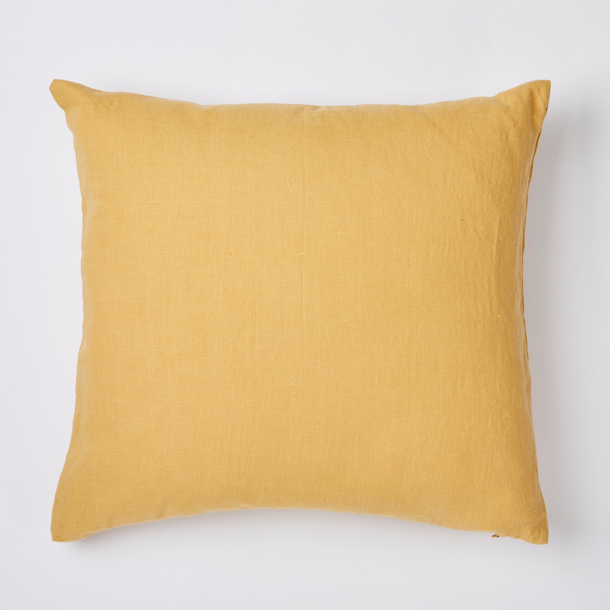 Linen pillow in honey yellow