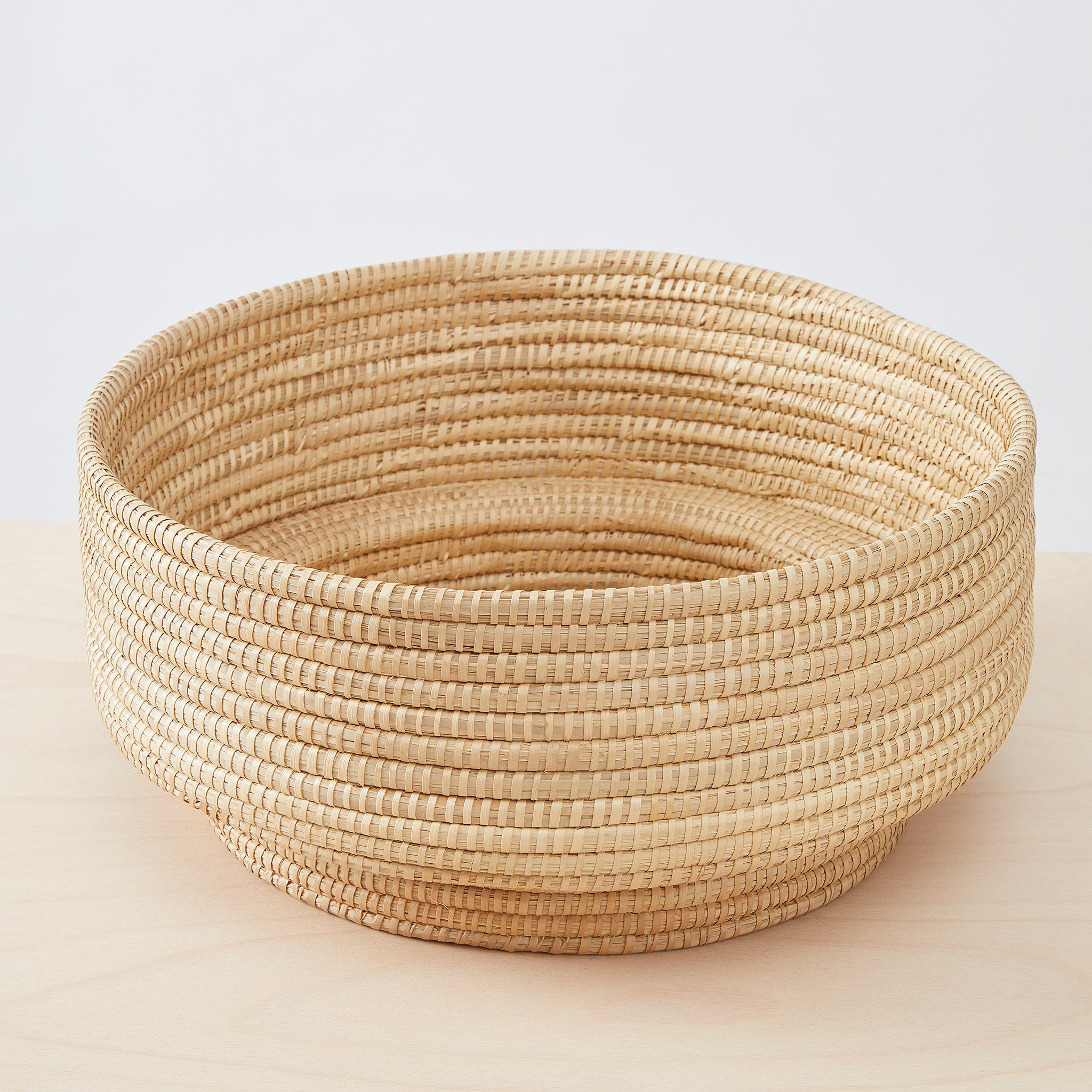 Large basket Dengu made of rattan woven by hand. 