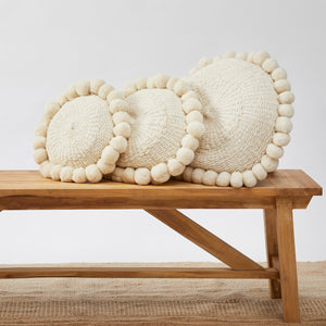 Salta Pom Pom Cushion Round, Medium, Large and Small - By Native