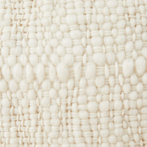 Fabric Close Up. Hand-woven cushion "Sueno", 50x50cm, natural