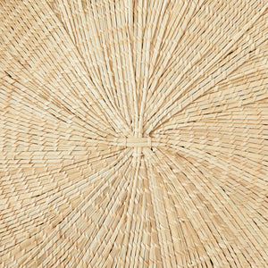 Close-up: BY NATIVE Sun Plate Medium, hand-woven from palm leaves in Malawi