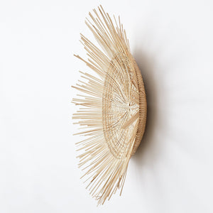 BY NATIVE Wall decoration "Sun plate", size S hand-woven from palm fibres. 