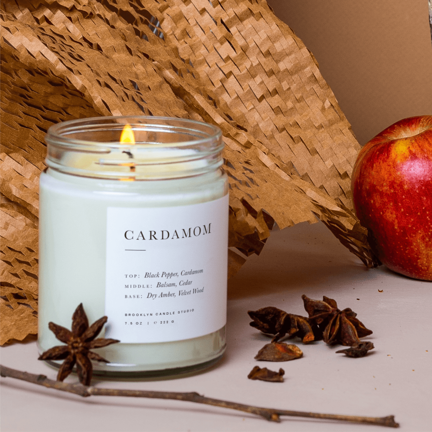 Hand poured scented candle Cardamom - By Native