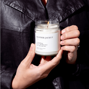 Hand poured scented candle Leather Jacket - By Native