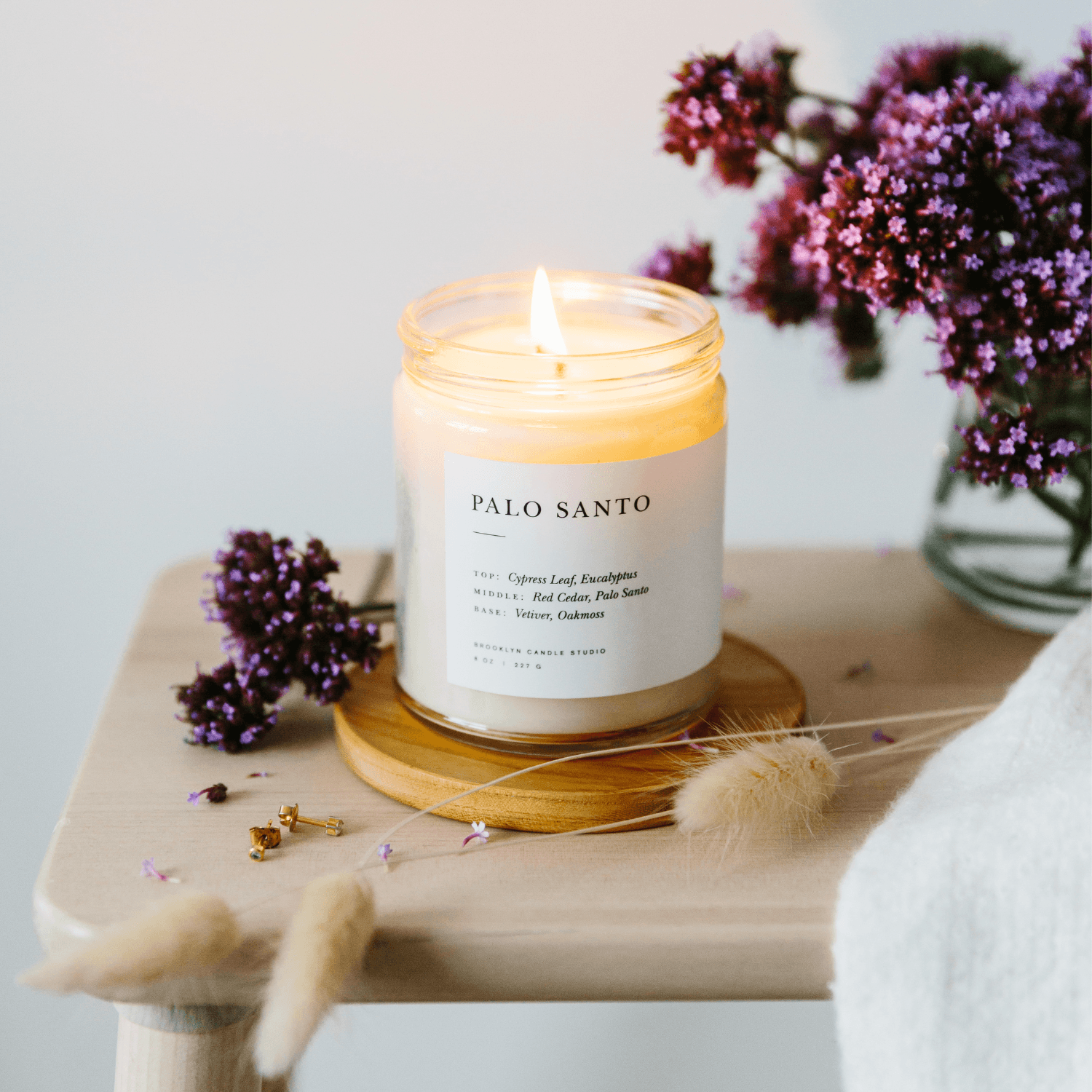 Hand poured scented candle Palo Santo - By Native