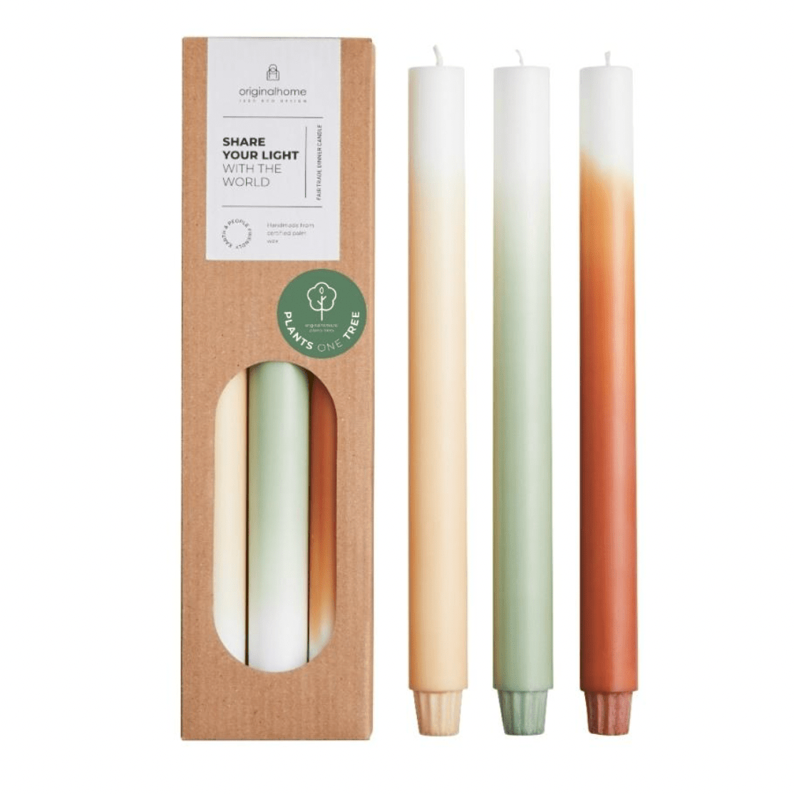 Candles Set of 3 Gradient Pine Tree, Originalhome - By Native