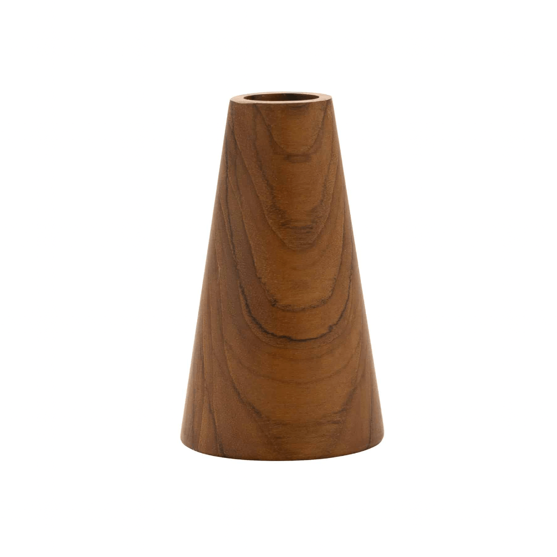 Triangle Recycled Teak Candlestick, Large - By Native