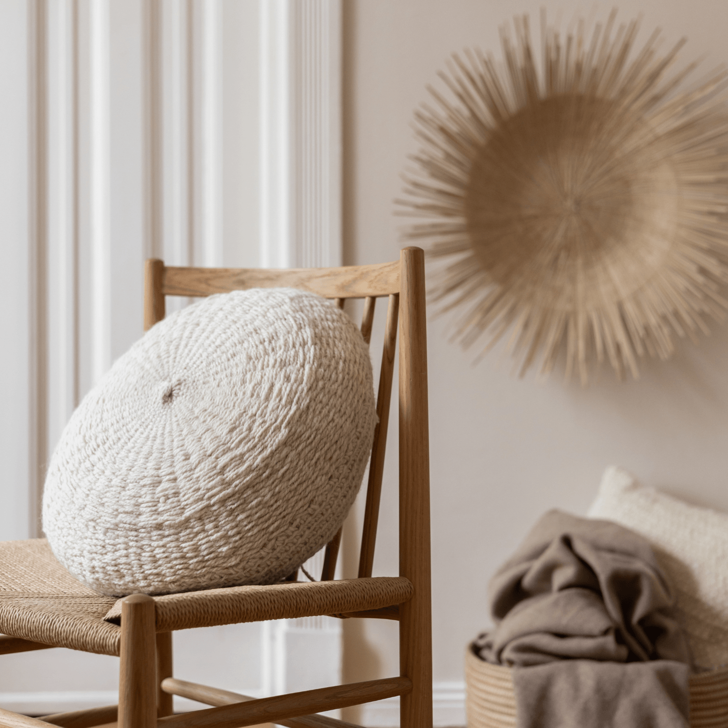 Cushion Salta Large, Natural White - By Native