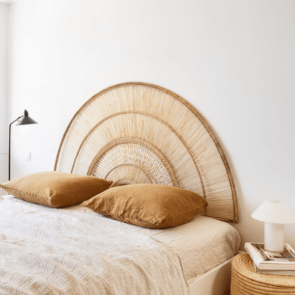 Lugono Bett Kopfteil aus Rattan