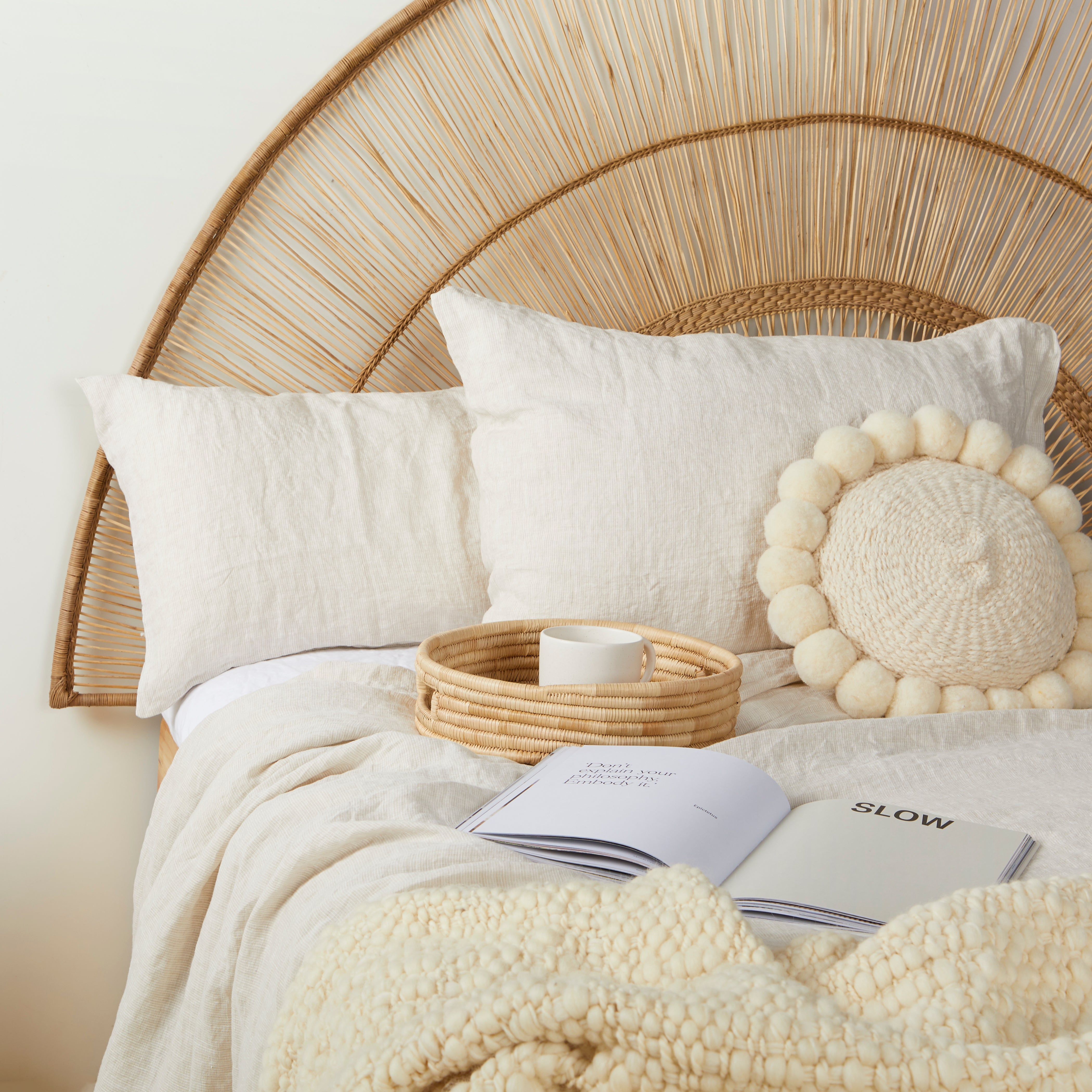 Salta Pom Pom Cushion Round, Mini - By Native