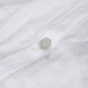 Linen bedding white with button detail - By Native