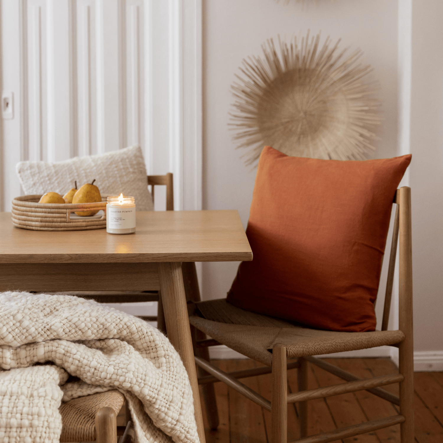 Stonewashed linen pillow, Terracotta - By Native