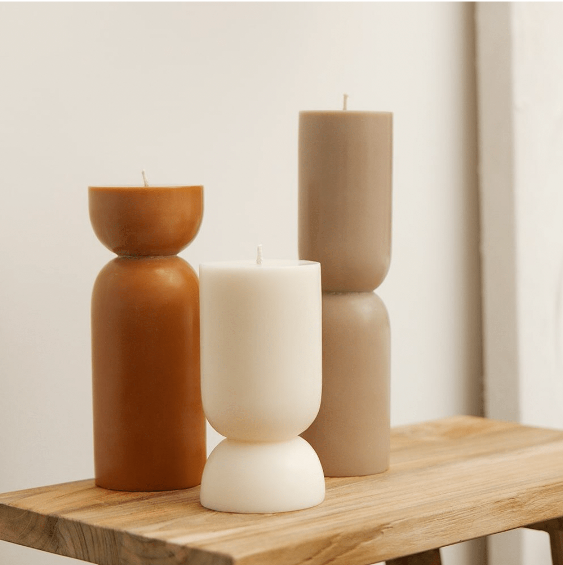 Pillar candle Organic M, Cognac, Originalhome - By Native