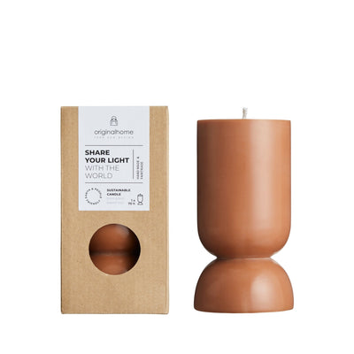 Pillar candle Organic S, Cognac, Originalhome - By Native