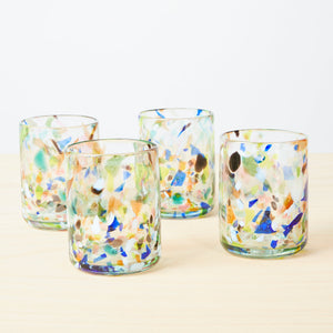 Terrazzo drinking glasses set of 4, L - By Native