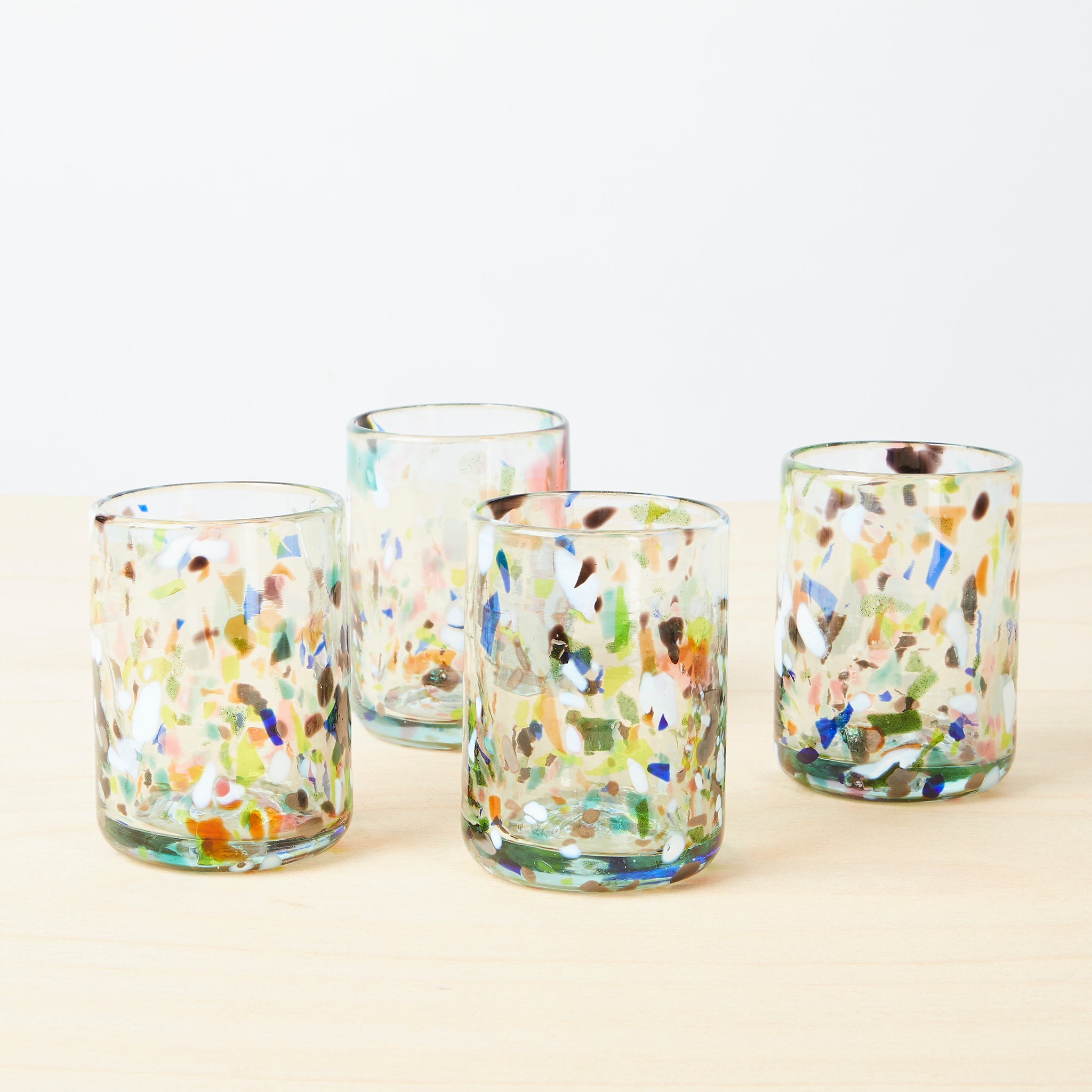 Terrazzo drinking glasses set of 4, S - By Native