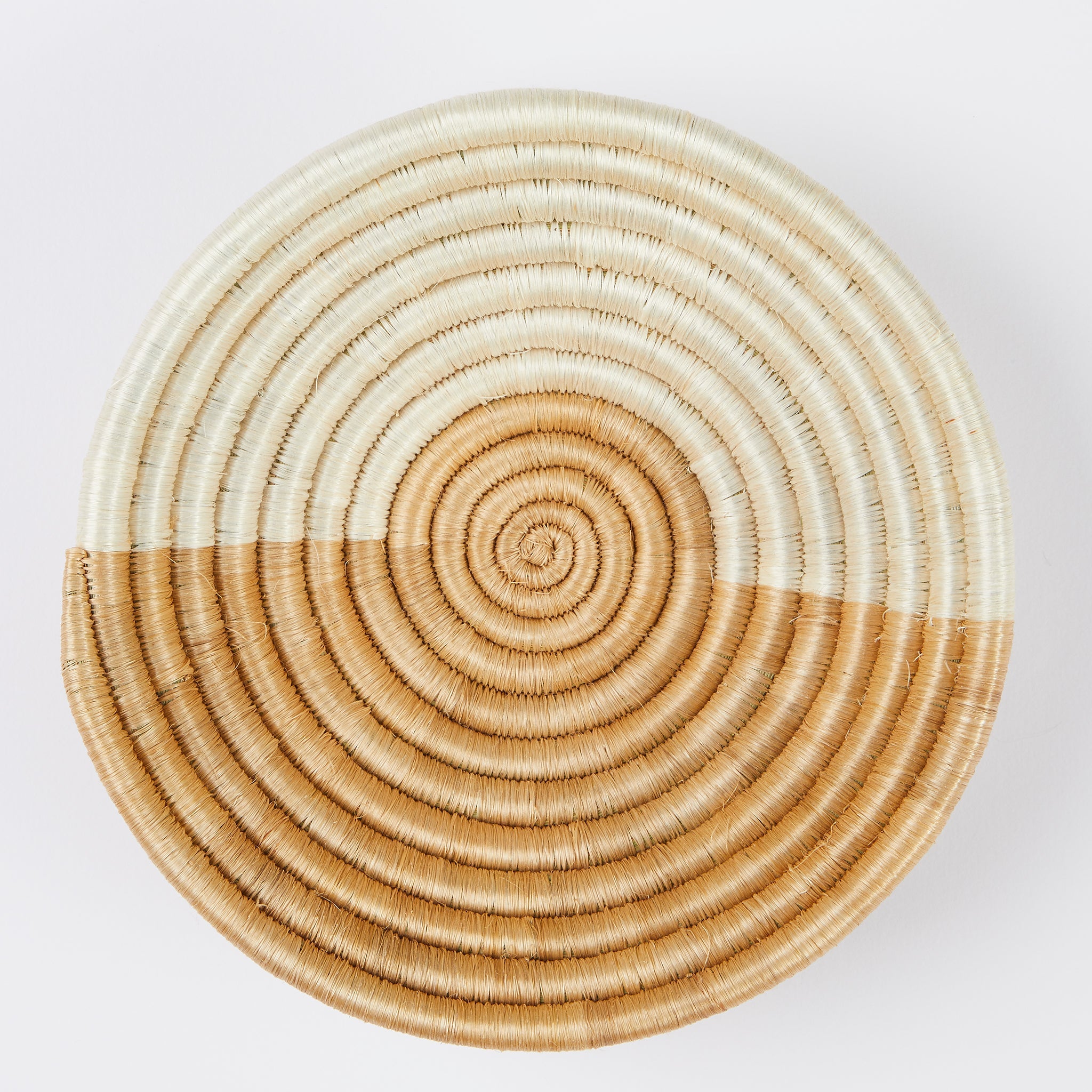 Wall plate and basket bowl Mini Akeza White - By Native